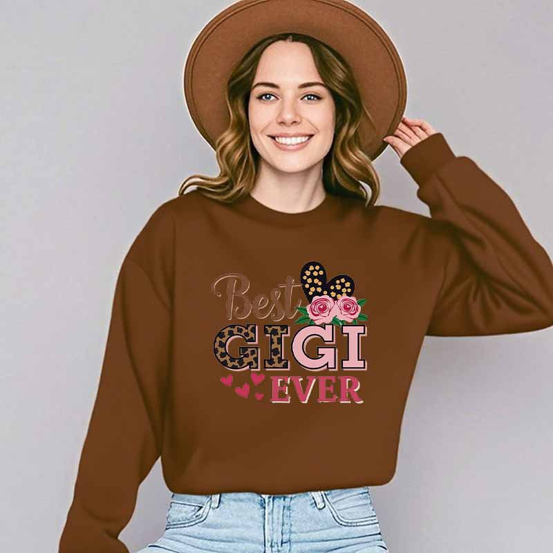 Damen Sweatshirt mit kreativem Gigi-Motiv