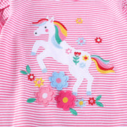 Mädchen T-Shirt mit zauberhaftem Einhorn-Motiv und Rüschendetail Drune