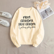 Damen Sweatshirt mit kreativem Familienaufdruck und bequemer Passform