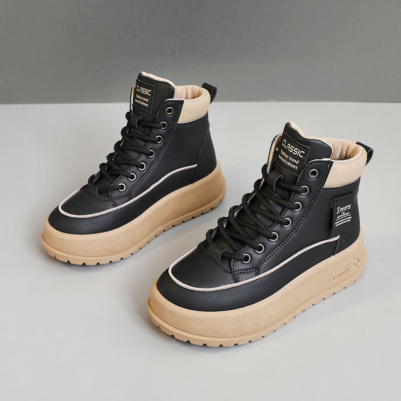 Damen Winterliche High-Top Sneakers mit dämpfender Laufsohle und robustem Profil