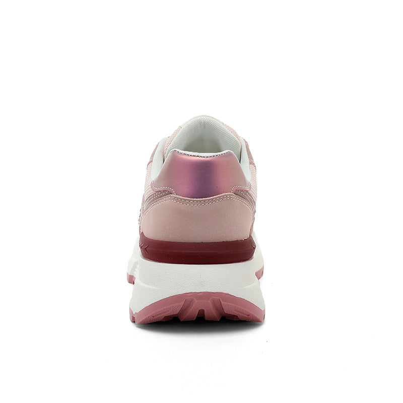 Damen Komfortable und modische Sneaker mit dicker Laufsohle