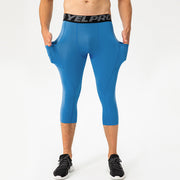 Herren Sportliche Kompressions-Leggings mit praktischen Taschen und atmungsaktiver Technologie Heidi-Mode
