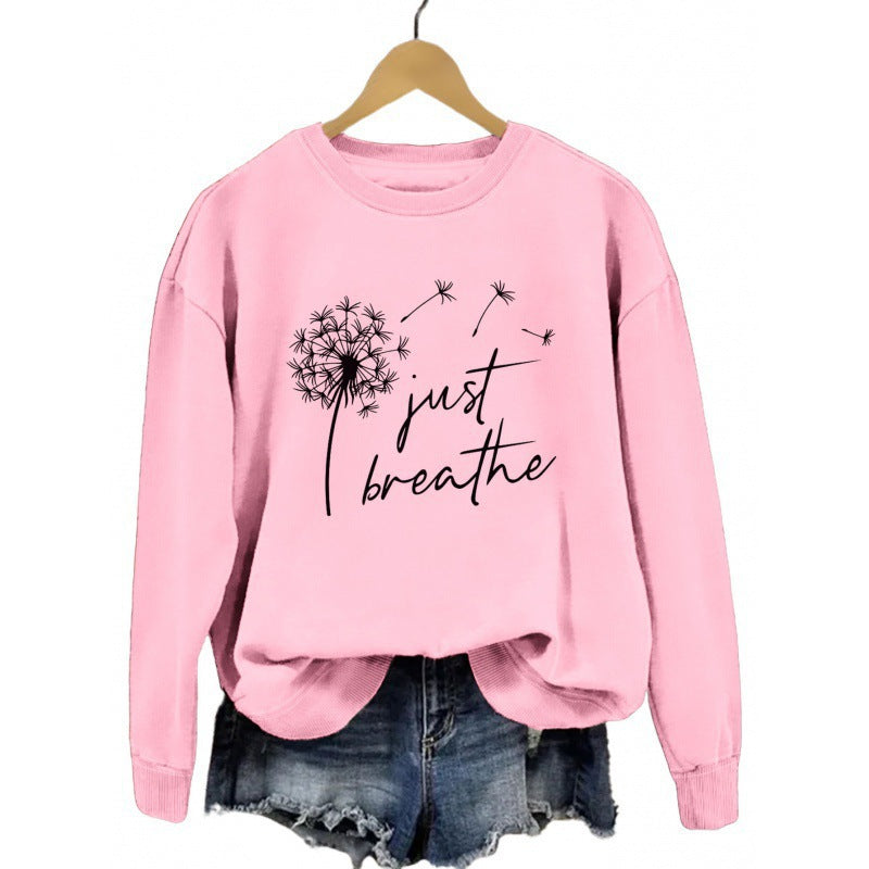 Damen Sweatshirt mit inspirierendem Pusteblumen-Motiv