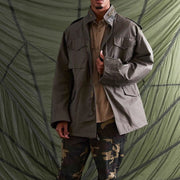 Herren multifunktionale Parkajacke mit praktischen Taschen und modernem Stehkragen Aliams