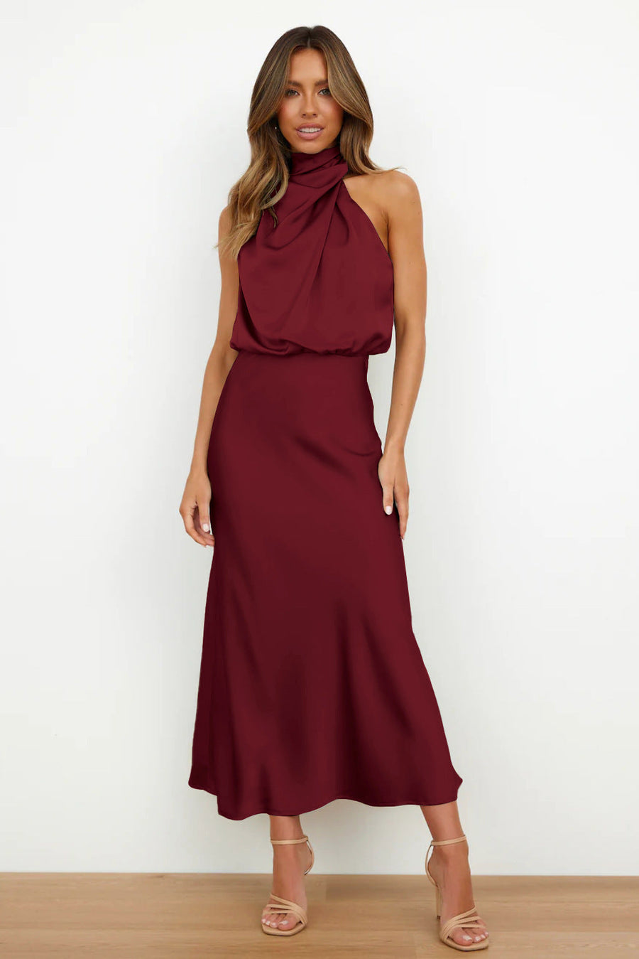 Noemi | Damen-Satinkleid mit luxuriösem Schimmer