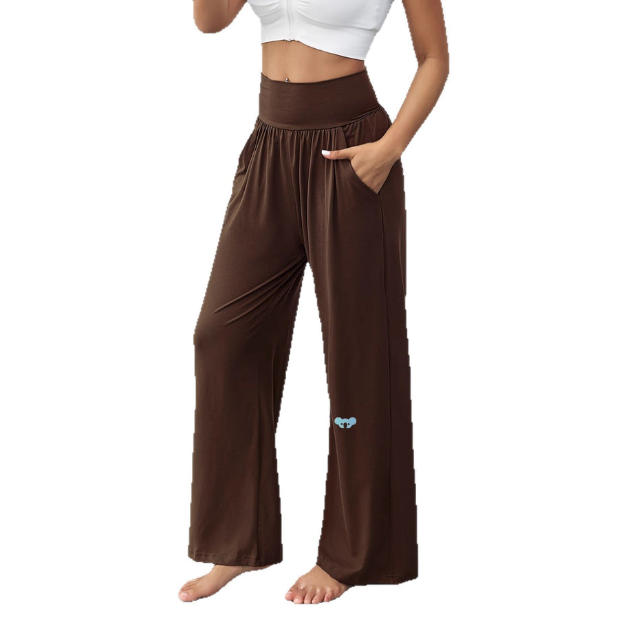 Damen gemütliche Freizeithose mit elastischem Bund und Seitentaschen