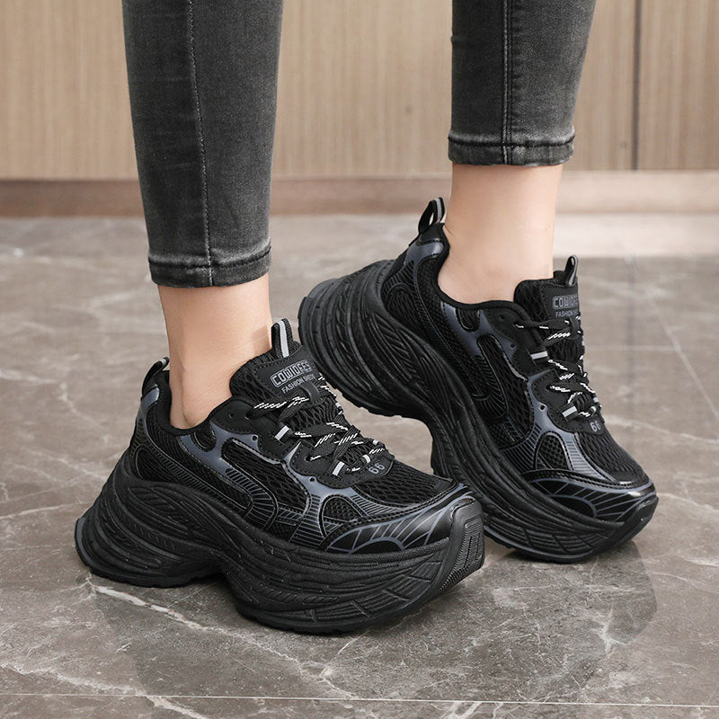 Damen Chunky Sneakers mit dämpfender Laufsohle und modischem Design