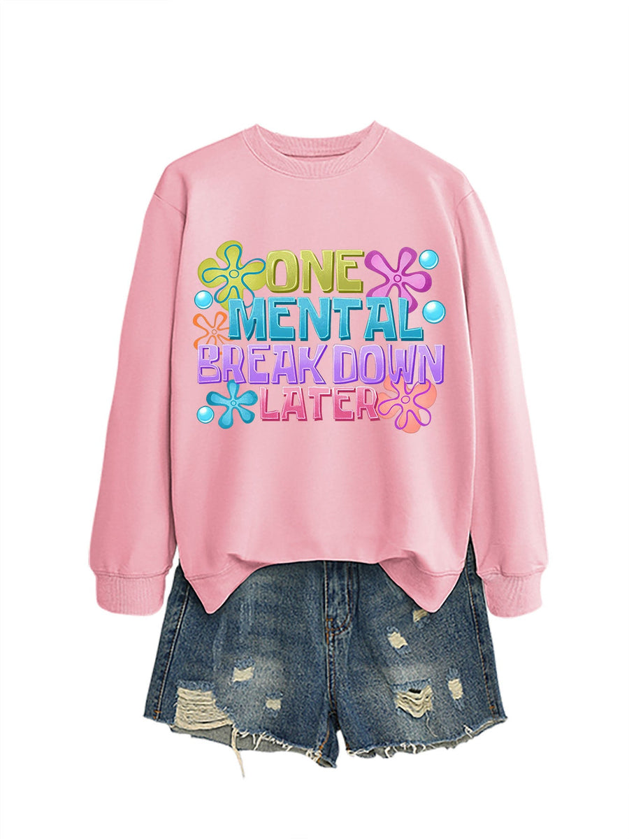 Damen Sweatshirt mit kreativem Aufdruck