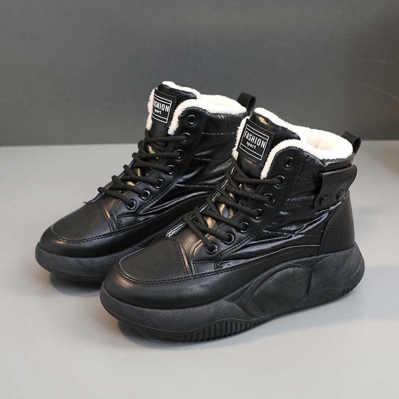 Damen Hohe Winter Sneakers mit warmem Innenfutter und rutschfester Sohle