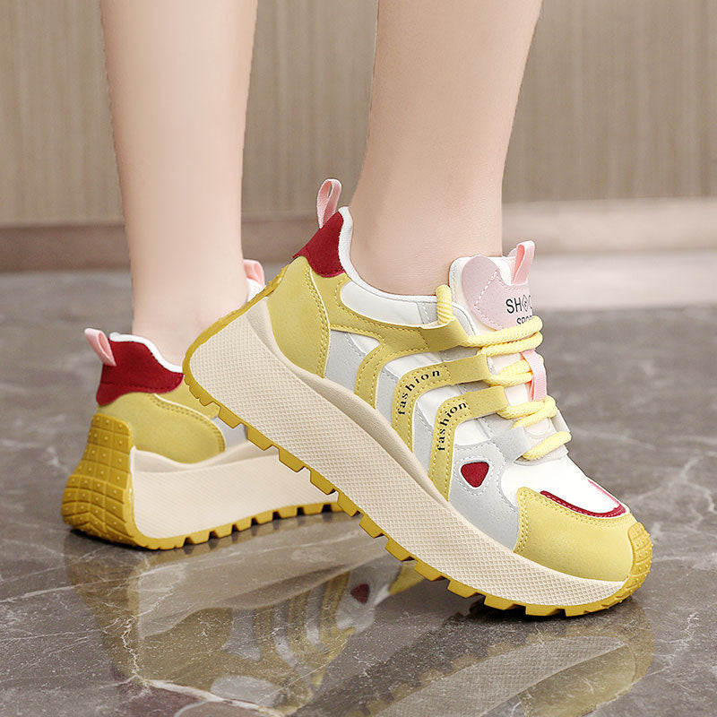 Damen Sportliche High-Top Sneakers mit trendiger Dämpfung und atmungsaktiver Oberflächenstruktur