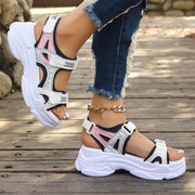 Damen Sportliche Sandalen mit verstellbaren Riemen und gepolstertem Fußbett Heidi-Mode