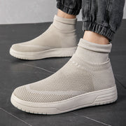 Damen Sportliche Stricksneaker mit elastischem Knöchelschutz und rutschfestem Profil