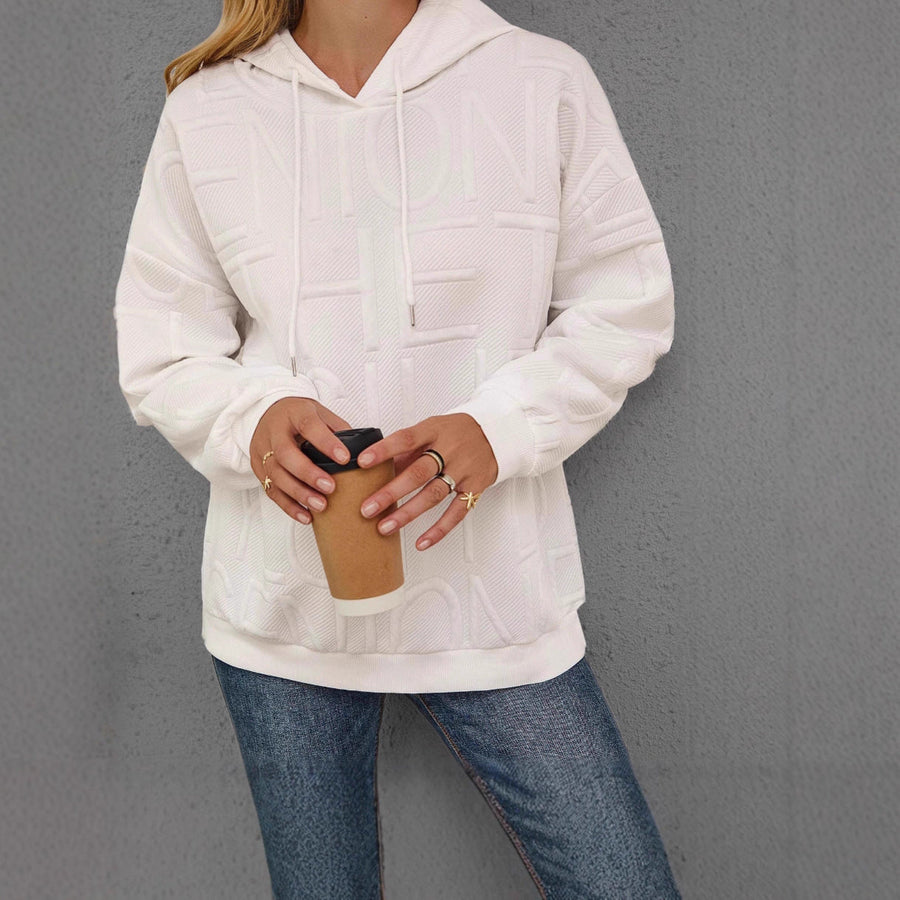 Damen Oversize Kapuzenpullover mit strukturiertem Design