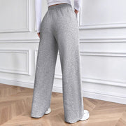 Damen bequeme Freizeithose mit weitem Schnitt und elastischem Bund