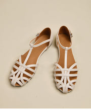 Damen elegante Flachsandalen mit verstellbarem Riemen und modischem Schnitt Heidi-Mode