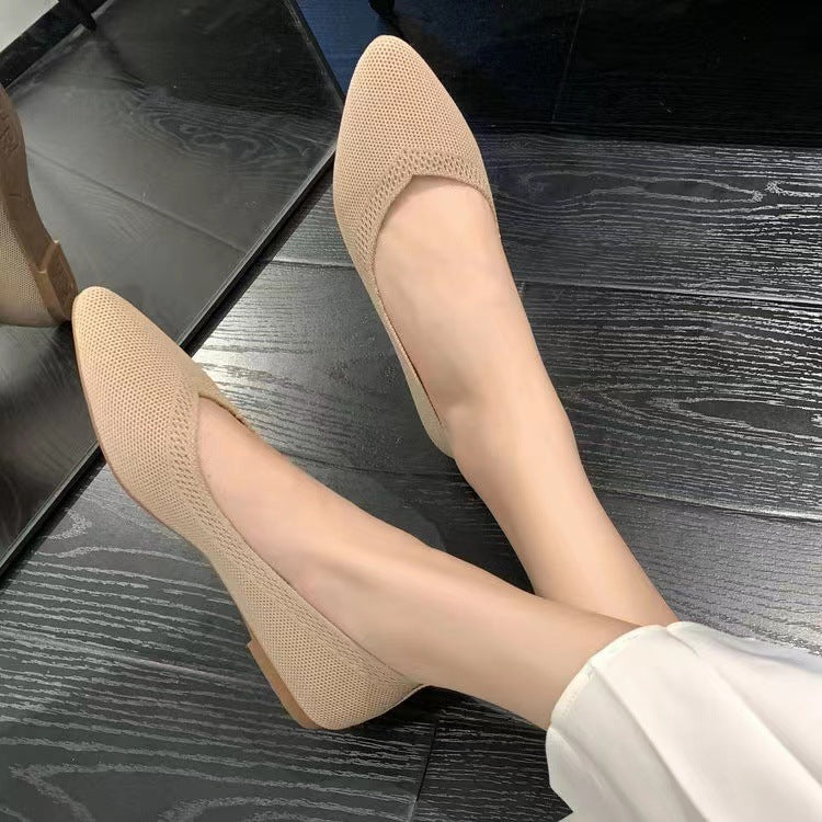 Damen elegante und atmungsaktive Ballerinas mit flexiblem Fußbett Heidi-Mode
