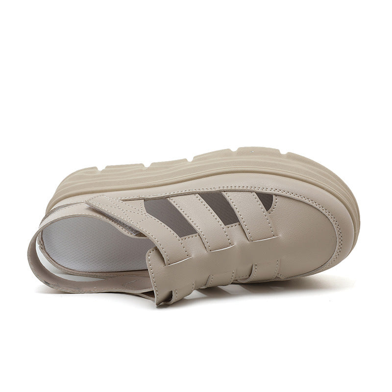 Damen modische Plateau Sandalen mit verstellbaren Riemen und dämpfender Sohle