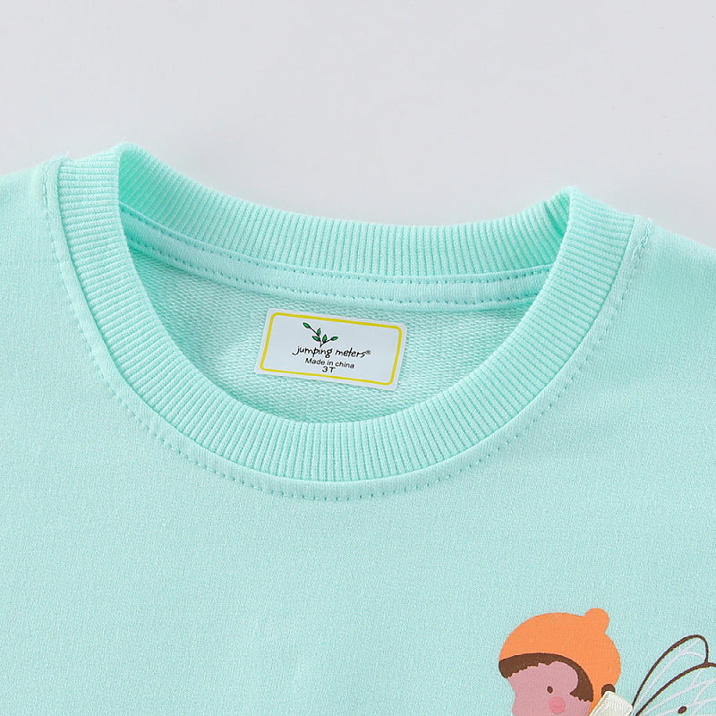 Mädchen Sweatshirt mit zauberhaftem Feen- und Blumenmotiv Drune
