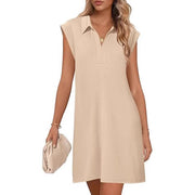 Damen Polo-Kleid mit Taschen und modernem Schnitt Heidi-Mode