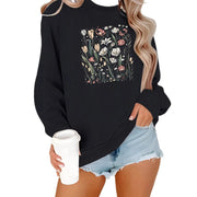 Damen Sweatshirt mit floralem Motiv und lässigem Schnitt