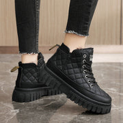 Damen modische Winterstiefel mit rutschfester Sohle und kuscheligem Innenfutter