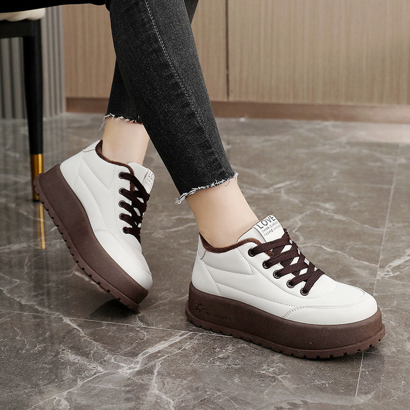 Damen Winterliche High-Top Sneakers mit Fleece-Innenfutter
