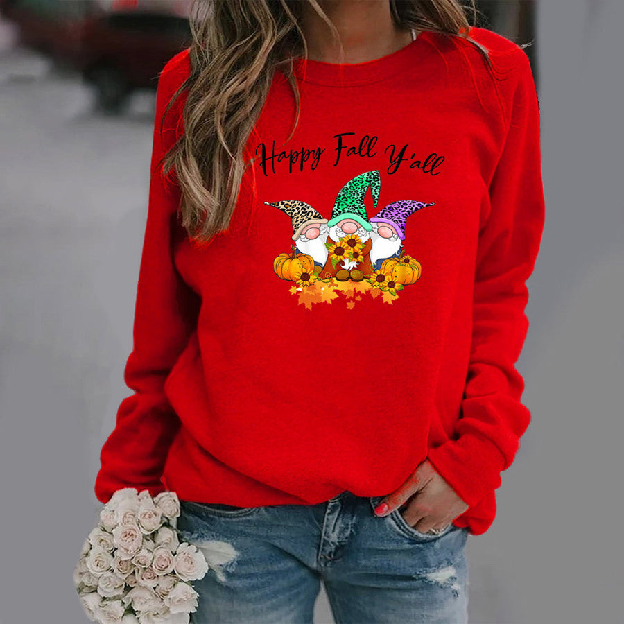 Damen Sweatshirt mit Herbstmotiv und gemütlichem Schnitt