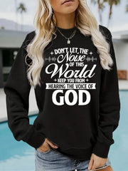 Damen Sweatshirt mit inspirierendem Aufdruck und bequemer Passform