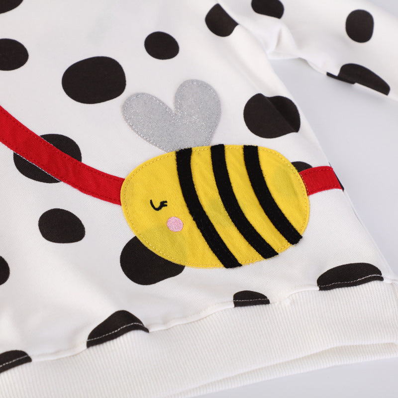 Mädchen Sweatshirt mit fröhlichem Bienenmotiv Drune