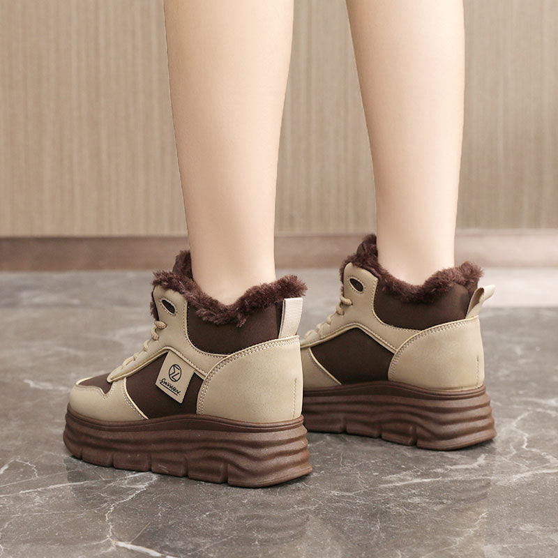 Damen Winterliche Hochstiefel mit kuscheligem Innenfutter