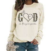 Damen Sweatshirt mit kreativem Modedesign und motivierender Botschaft