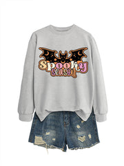 Damen Sweatshirt mit kreativem Halloween-Motiv