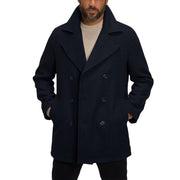 Herren eleganter Wollmantel mit doppelter Knopfleiste und praktischem Innenfutter Aliams