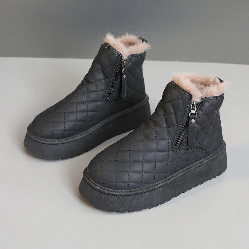 Damen Warmgefütterte Ankle Boots mit innovativem Reißverschluss