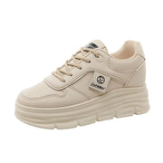 Damen Sportliche Plateau-Sneaker mit dämpfender Sohle und atmungsaktivem Obermaterial