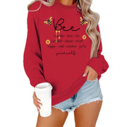 Damen Sweatshirt mit inspirierendem Bienenmotiv und positiven Affirmationen