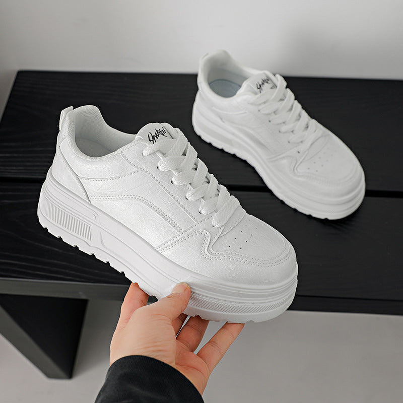 Damen Modische Chunky Sneakers mit elegantem Obermaterial und dämpfender Sohle