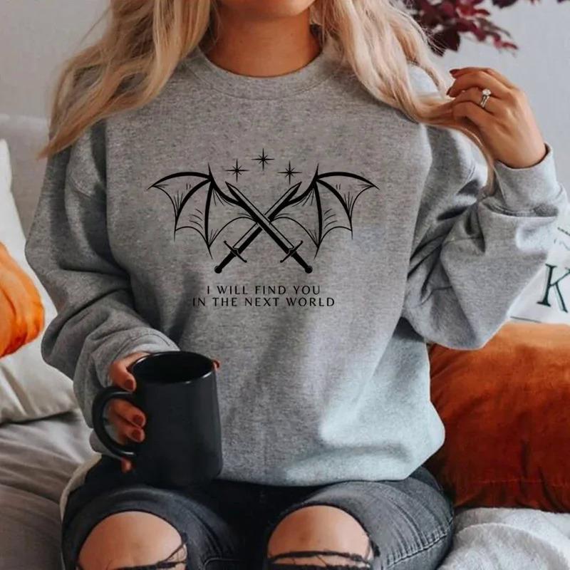 Damen Sweatshirt mit künstlerischem Grafikdesign und inspirierendem Schriftzug