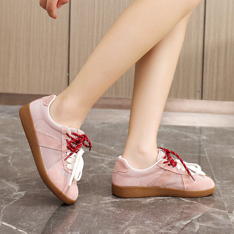 Damen Sportliche Sneaker aus strapazierfähigem Material mit atmungsaktiven Einsätzen