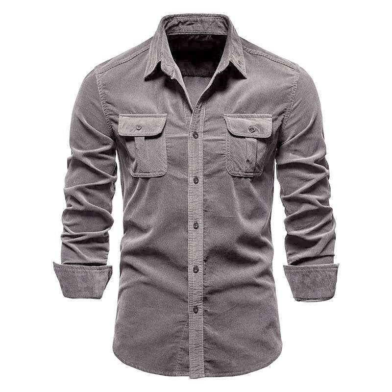 Herren Denim-Hemd mit Brusttaschen und modernem Schnitt Aliams