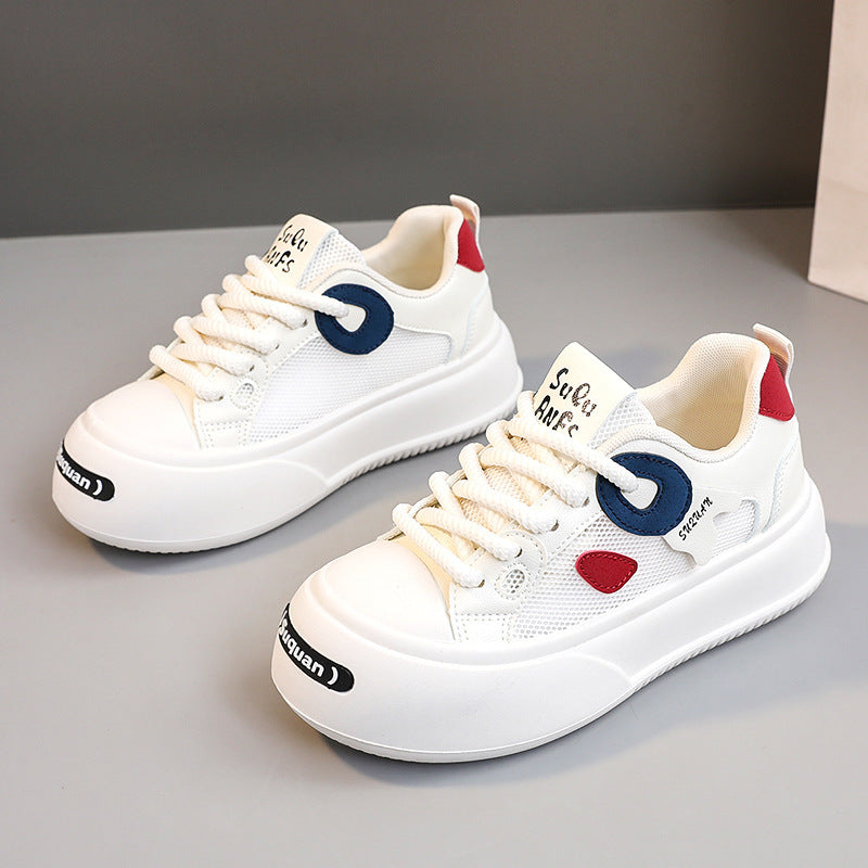 Damen Sportliche Plateau Sneakers mit atmungsaktivem Mesh-Obermaterial und dämpfender Sohle
