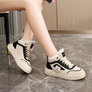 Damen modische High-Top Sneakers mit kuscheligem Innenfutter und rutschfester Sohle