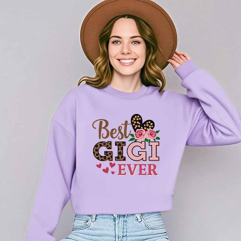 Damen Sweatshirt mit kreativem Gigi-Motiv