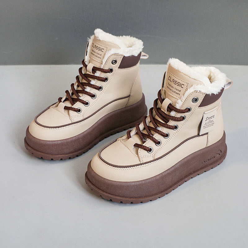 Damen Winter Boots mit dickem Fleece-Futter und rutschfester Sohle