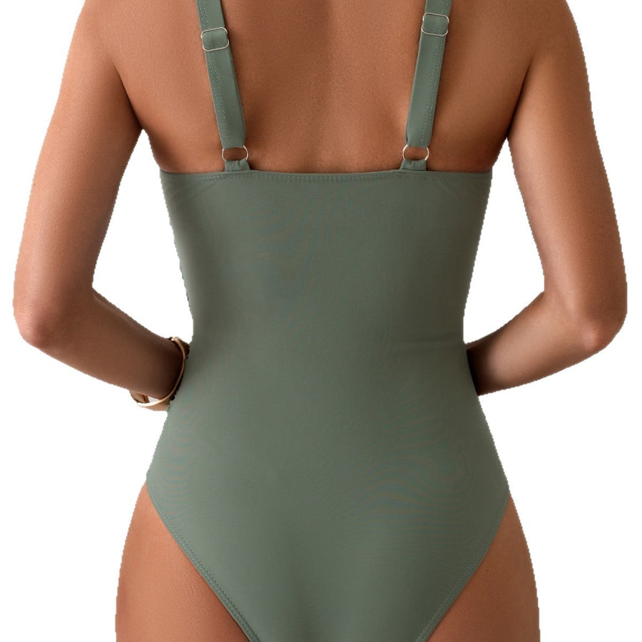 Damen Einteiliger Badeanzug mit stilvoller Raffung Drune
