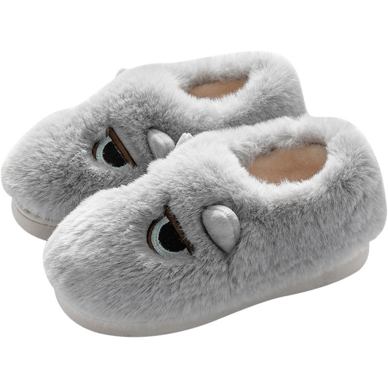 Damen Hausschuhe mit tierischem Motiv und weichem Fleece-Innenfutter