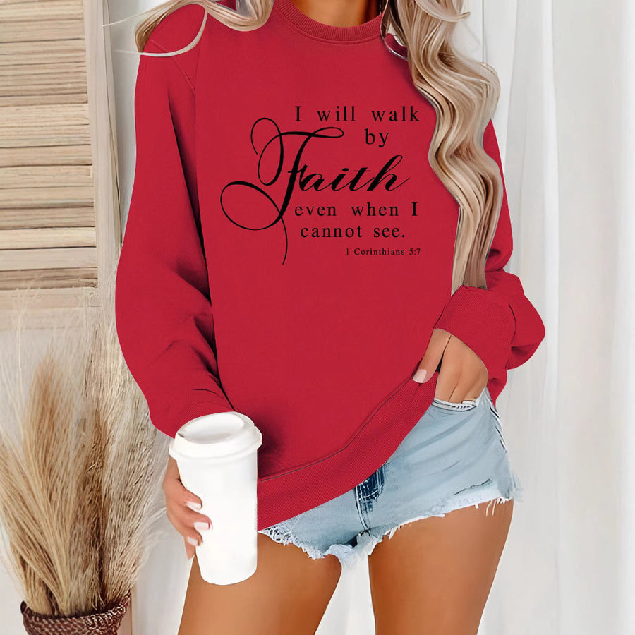 Damen Sweatshirt mit inspirierendem Schriftzug und weichem Material