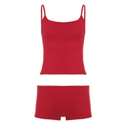 Damen Unterwäsche-Set mit Spaghettiträgern und bequemen Shorts Drune