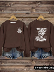 Damen Sweatshirt mit kreativem Motiv und lässigem Schnitt