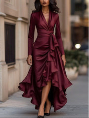 Arina – Elegantes Maxikleid Mit Rüschen
